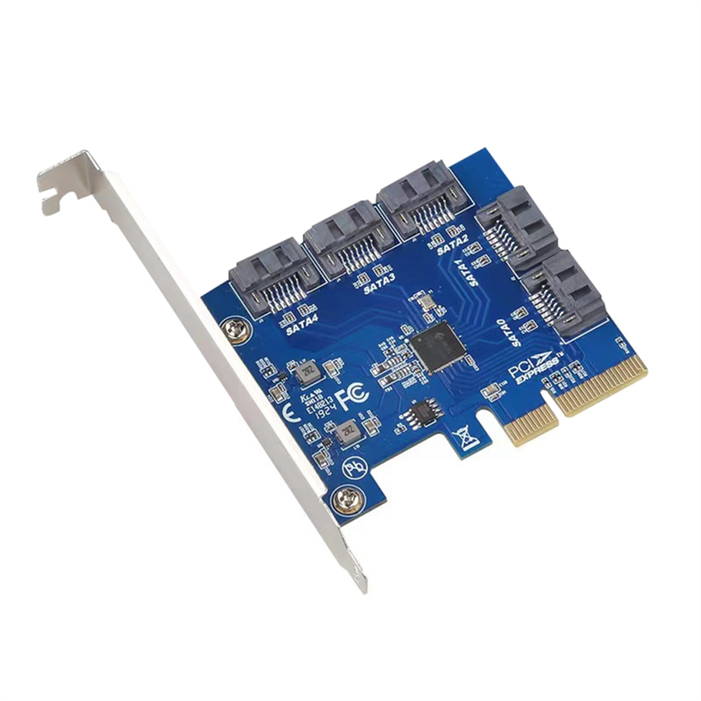 Pci-E Riser Card Pcie 3.0-4X To 5 Sata Expansion 4853440182548