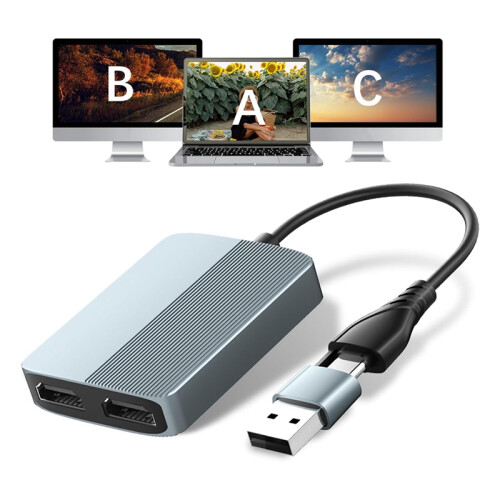 USB 3.0 auf Dual-kompatibler Adapter für 2 Monitore 2