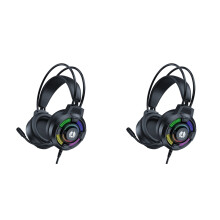 Gaming-Headset 7.1 Stereo Surround Bass Kopfhörer RGB Aktive Geräuschunterdrückung