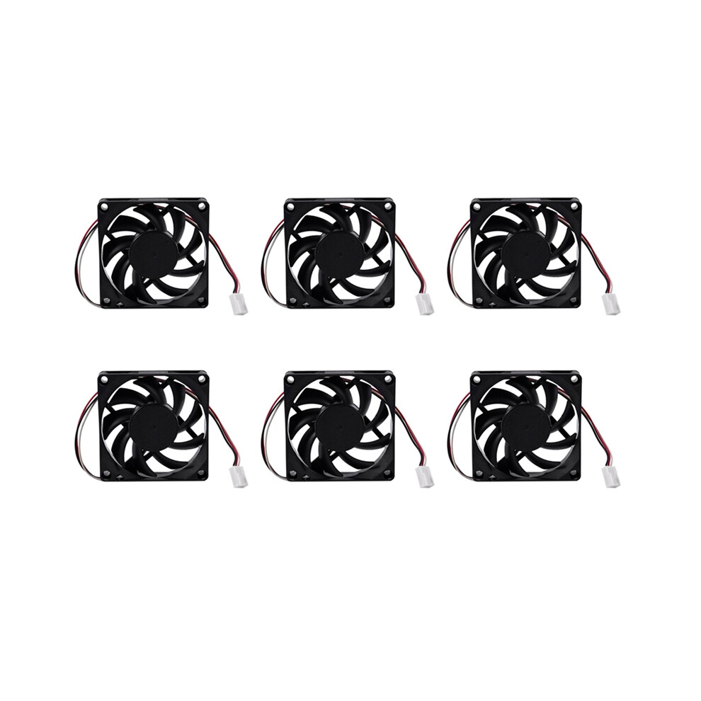 Computer Case Cooler Fan 3Pin 12V 7Cm 70Mm Pc Cpu Cooling Black 4853440189950