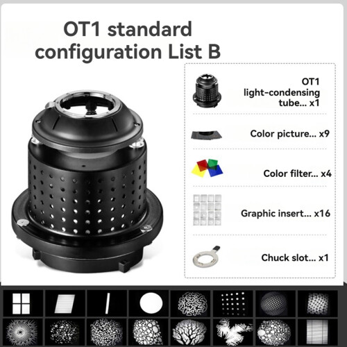 OT1 Photograph Flash Snoot Conical Lens Mount for Light 2