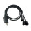 12V USB Fan Power Adapter Cable 1 to 3 Step-Up 6