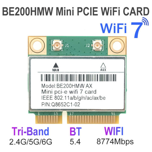 BE200 WiFi 7 Card for Bluetooth Network Adapter PC 2