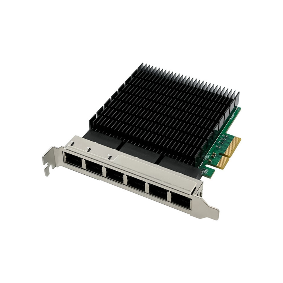 Photos - Other for Computer Jojomino NIC Network Card PCIe X4 Six RJ45 Ports Ethernet Adapter 