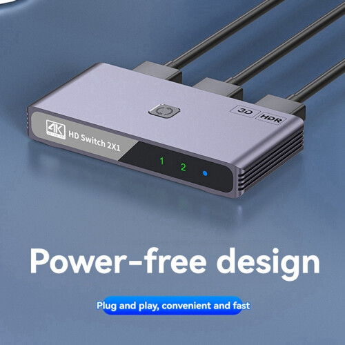 Video -Compatible Splitter 4K 60Hz Bi-Direction KVM Switch 2