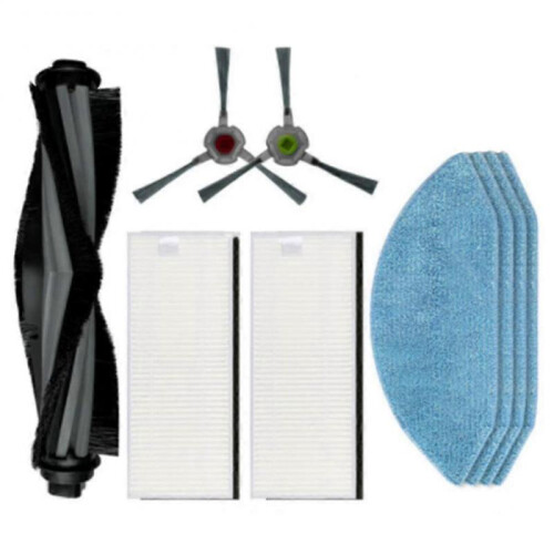 Main Side Brush Hepa Filter Mop Cloths Rag Replacement for Deebot Ozmo U2 / U2 Pro Vacuum Spare Par