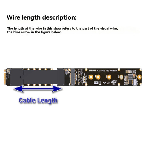 M.2 NVMe Key M SSD Extension Cable 25cm 2
