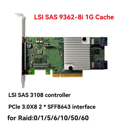 For LSI Controller Card 8-Port 12Gb/S SAS Sata PCIE 1G 2