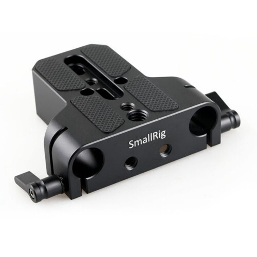 Camera Base Plate with Dual 15mm Rod Rail Clamp for