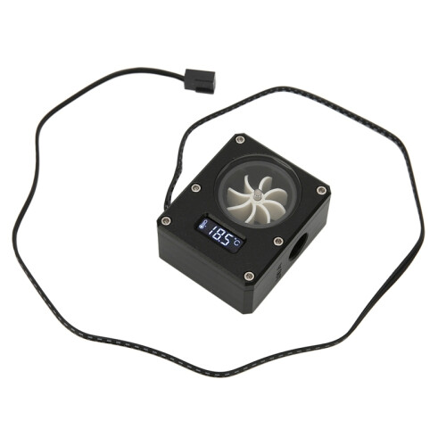PC Water Cooling Flow Meter Indicator 12V Small 3pin Silver 2
