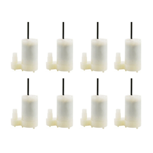 8pcs White Silent Mini Submersible Pump for DC3V 5V Vertical 1