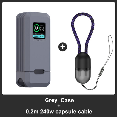Silicone Case for Prime 130W Power Bank,Gray,B 2