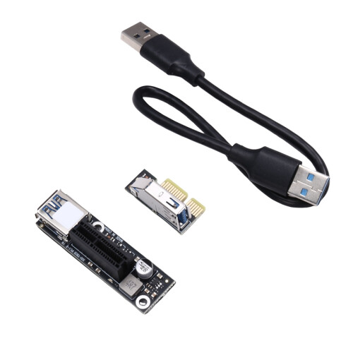 PCI-E 1X to Riser Extender USB 3.0 Cable Working 2