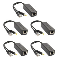 Gigabit Mini PoE Splitter 10/100/1000Mbps POE Black