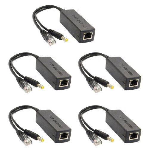 Gigabit-Mini-PoE-Splitter 10/100/1000 Mbit/s POE Schwarz