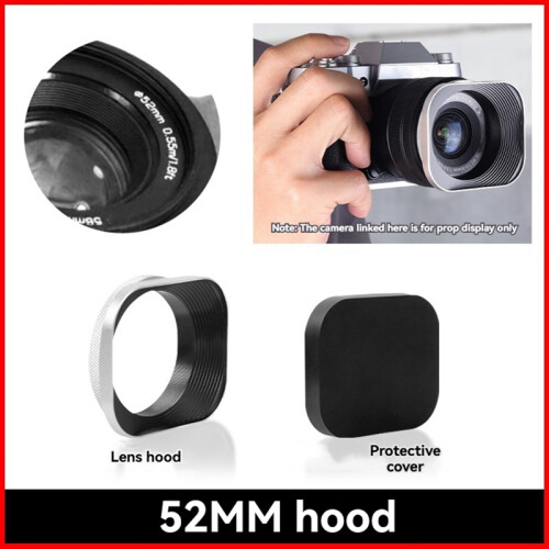 52mm Lens Hood for ,, , Cameras Silver 2