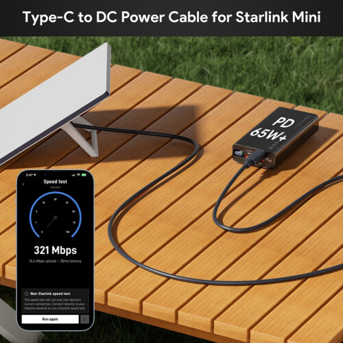 For Mini USB C to DC Power Cable 9.84FT Type-C 2