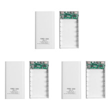 20000 mAh Power Board für 6 x 18650 Akku DIY Powerbank Case (weiß)