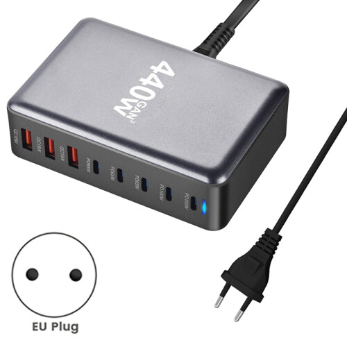 440W Fast Charge 3.0 USB Type C Charger 5C3A PD EU Plug