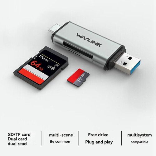 USB C & 3.0 Dual Connector Micro-SD/TF Card Adapter 2