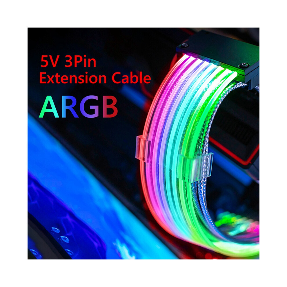 Pc Case Psu Extension Argb Cable Atx 3X8pin Pci-E Gpu Neon Color Line 4853440139962