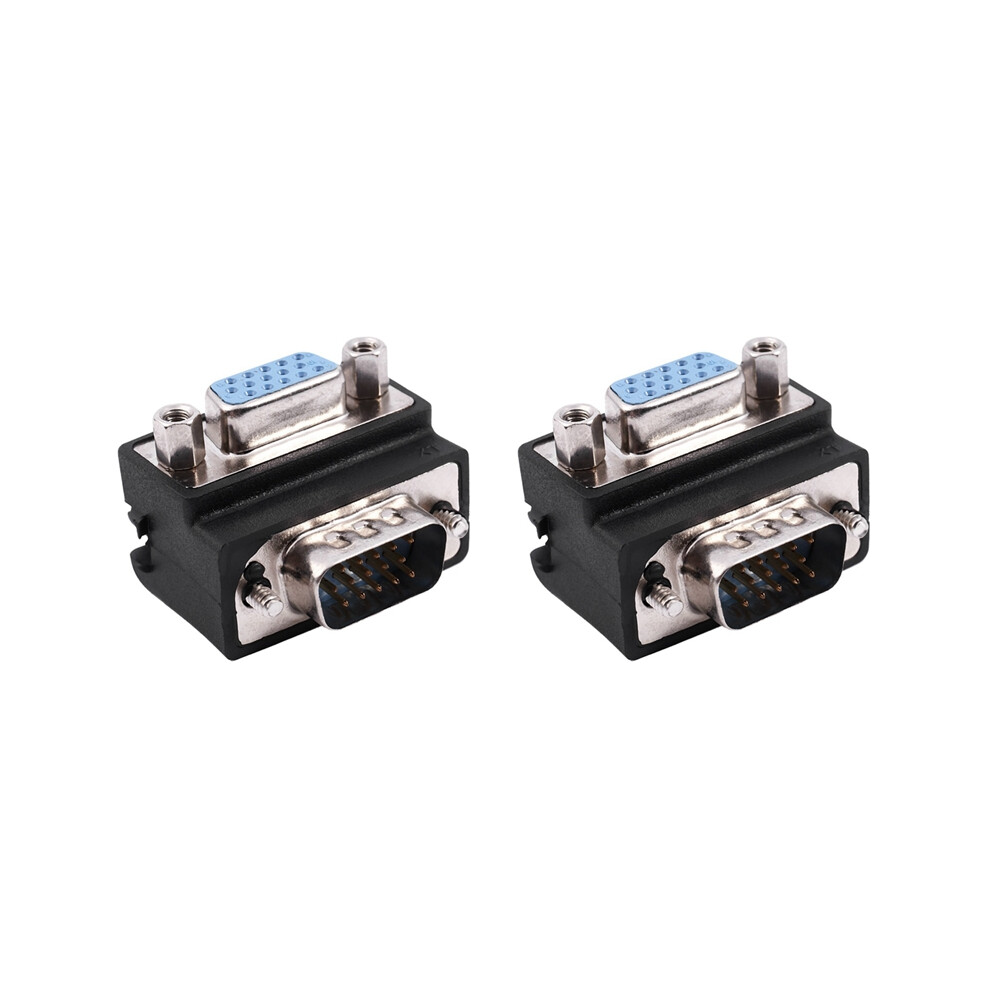 15-Pin Vga Male To Female M/F Right Angle Adapter 4853440139375