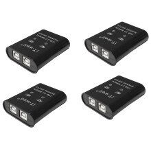 USB 2 in 1 Out Printer , 2-Port Manual Kvm Converter Black