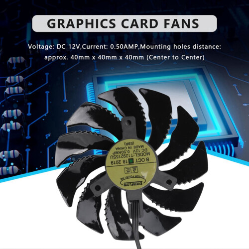 88mm GPU Cooler Fan for REDEON AORUS RX580/570 (1 Counterclockwise) 2