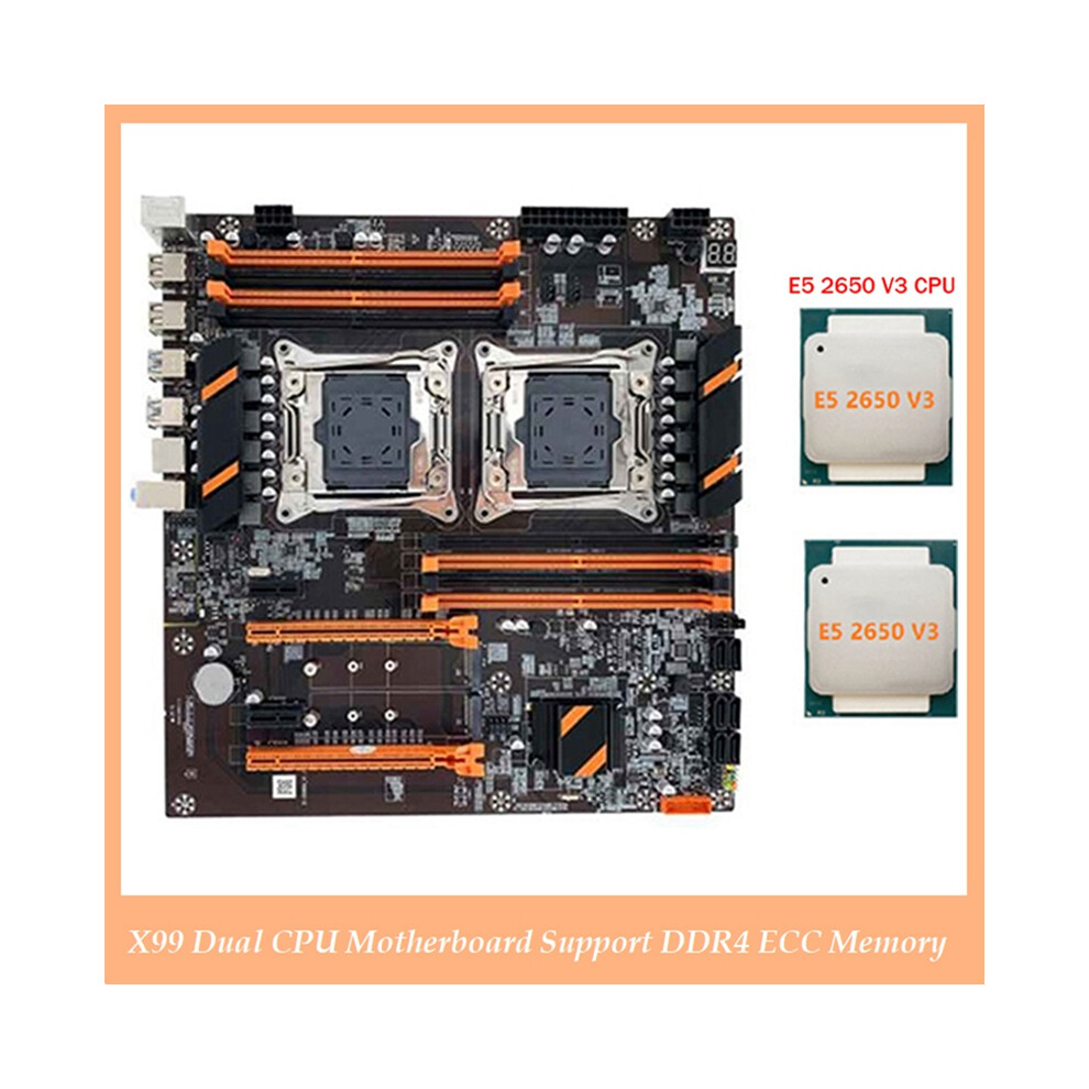 X99 Dual Cpu Support Ddr4 Ecc Memory Maximum 256G Lga2011 Motherboard 4853440142344