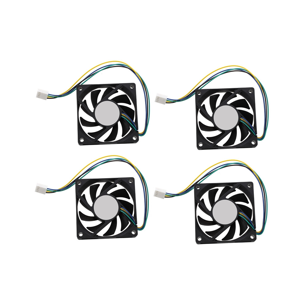 70X70x15mm 12V 4 Pins Pwm Pc Computer Case Cpu Cooler Fan Black 4853440147844