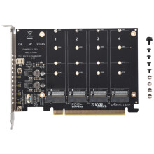 4 Port NVMe to PCIE Adapter Card M.2 NVME PCIe X16