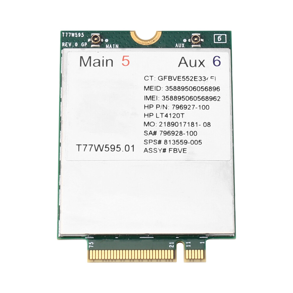 T77w595 4G Lte Card Module For Probook/Elitebook 820 840 850 4853440153333