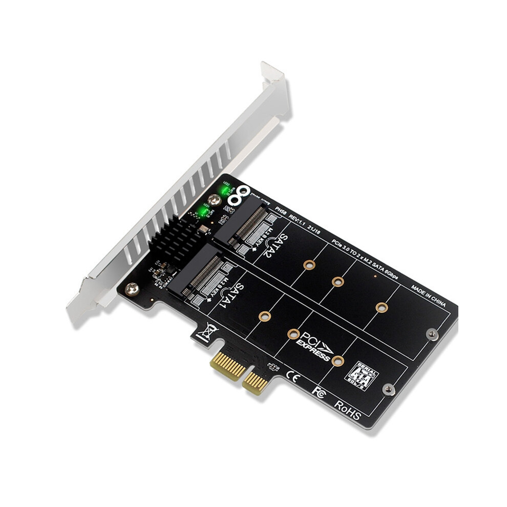 Ph58 2 X M2 Sata To Pcie Adapter Card Pcie X1 Ngff Ssd 4853440153036