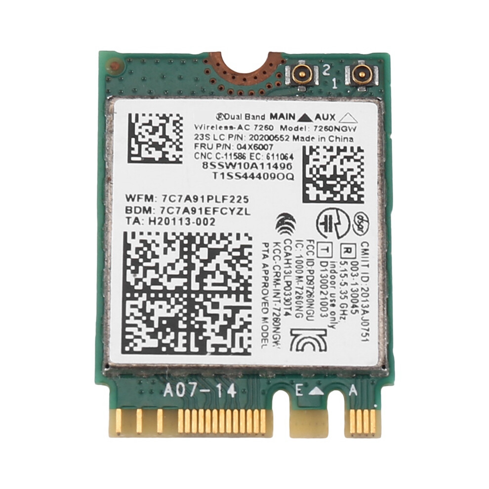 7260Ngw 7260Ac Wifi Card 2.4G/5G Bt4.0 04X6007 For 4853440150882
