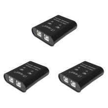 USB 2 in 1 Out Printer , 2-Port Manual Kvm Converter Black