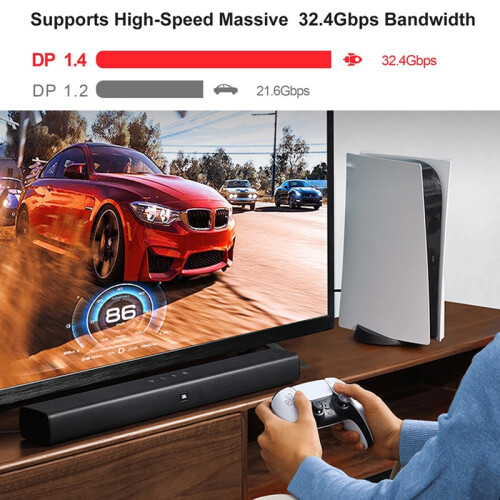 DP 1.4 Glasfaserkabel 8K Displayport 2