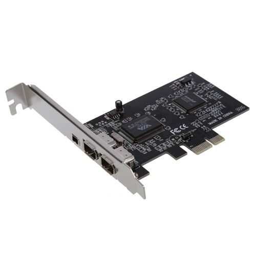PCI Express x1 PCI-E FireWire 1394a IEEE1394 Controller Card 3 Port 1