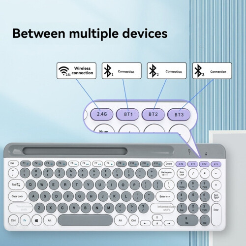 Wireless Keyboard Mouse Combo Portable Bluetooth Colorful 1