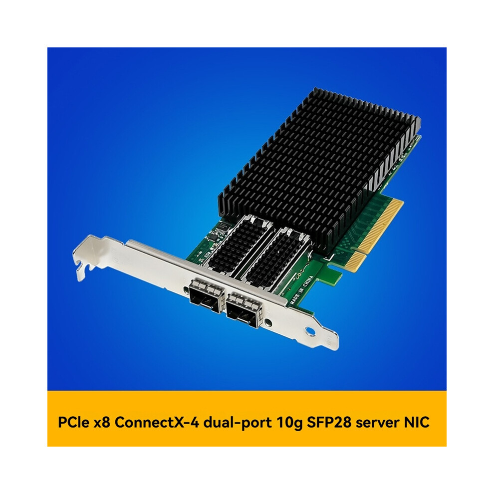 Pcie X8 X-4 Dual-Port 10G Sfp28 Fiber Optic Network Card 4853440161826