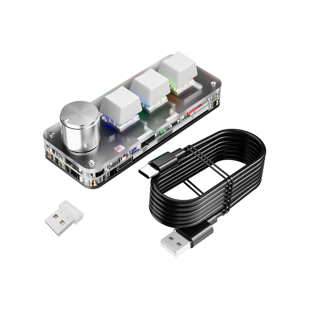 3 Keys 1 Knob 2.4G Macro Keyboard Mini Gaming Mechanical Keypads 4853440162069