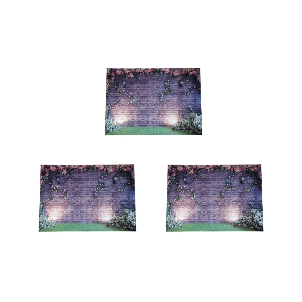 7X5ft Flowers Wall Photography Backdrops Brick Backdrop Spring Stuido 4853440165053