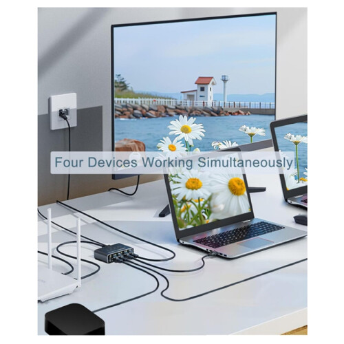 5-Port-Gigabit-Ethernet-Switch mit USB-Stromkabel, 1000 Mbit/s 2