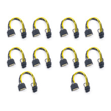 10 STÜCKE 15Pin SATA Stecker auf 8Pin PCI-E Stromkabel 20 cm für Grafikkarte