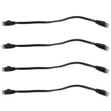 24 Stück 1 Fuß flaches Internet-Netzwerkkabel mit Snagless Rj45-Anschlüssen