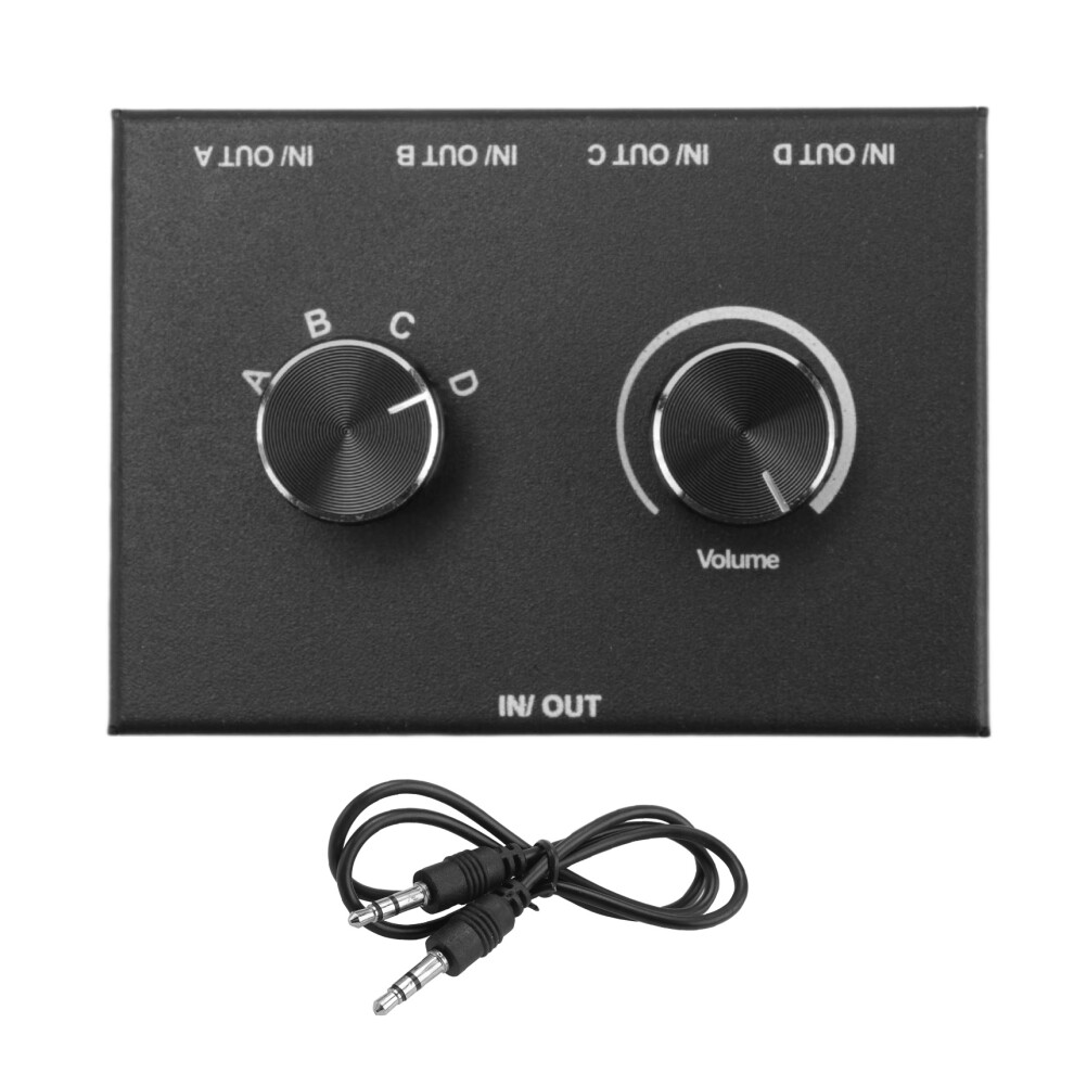 Photos - Switch Jojomino 4 Port 3.5mm Stereo Audio Switcher for PC Phone Laptop Headphone 