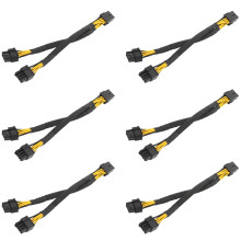 1 x PCI-Express-Netzteil, weiblich auf Dual 2 x 8-polig (6 + 2) männlich