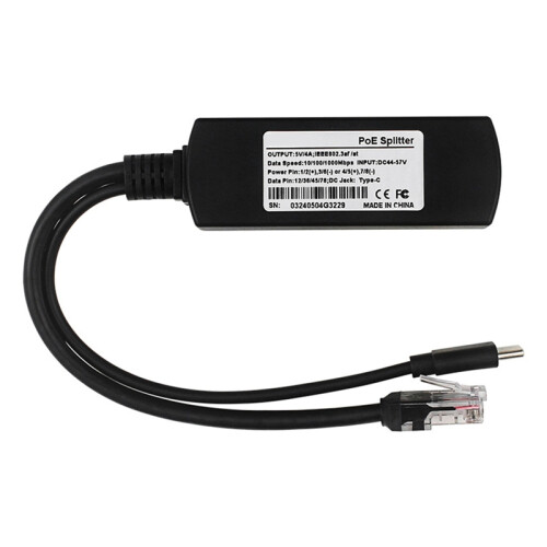 POE Splitter for Raspberry Pi5/5 Generation 5V 4A Type-C 2