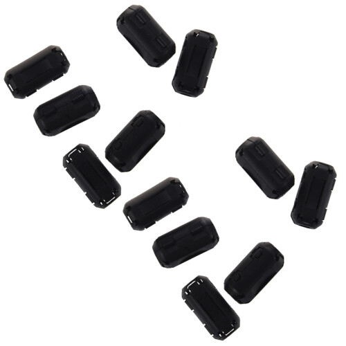 6 Pcs Clip On RFI Noise Ferrite Core Filter for 5mm Cable