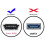 ESATA-auf-USB-C-Kabeltyp Stecker Host ESATAp HDD 6