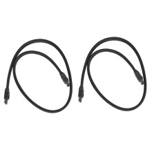 2 x 50 cm SATA 3.0 III SATA3 7-poliges Datenkabel 6 Gb/s SSD-Kabel (schwarz)